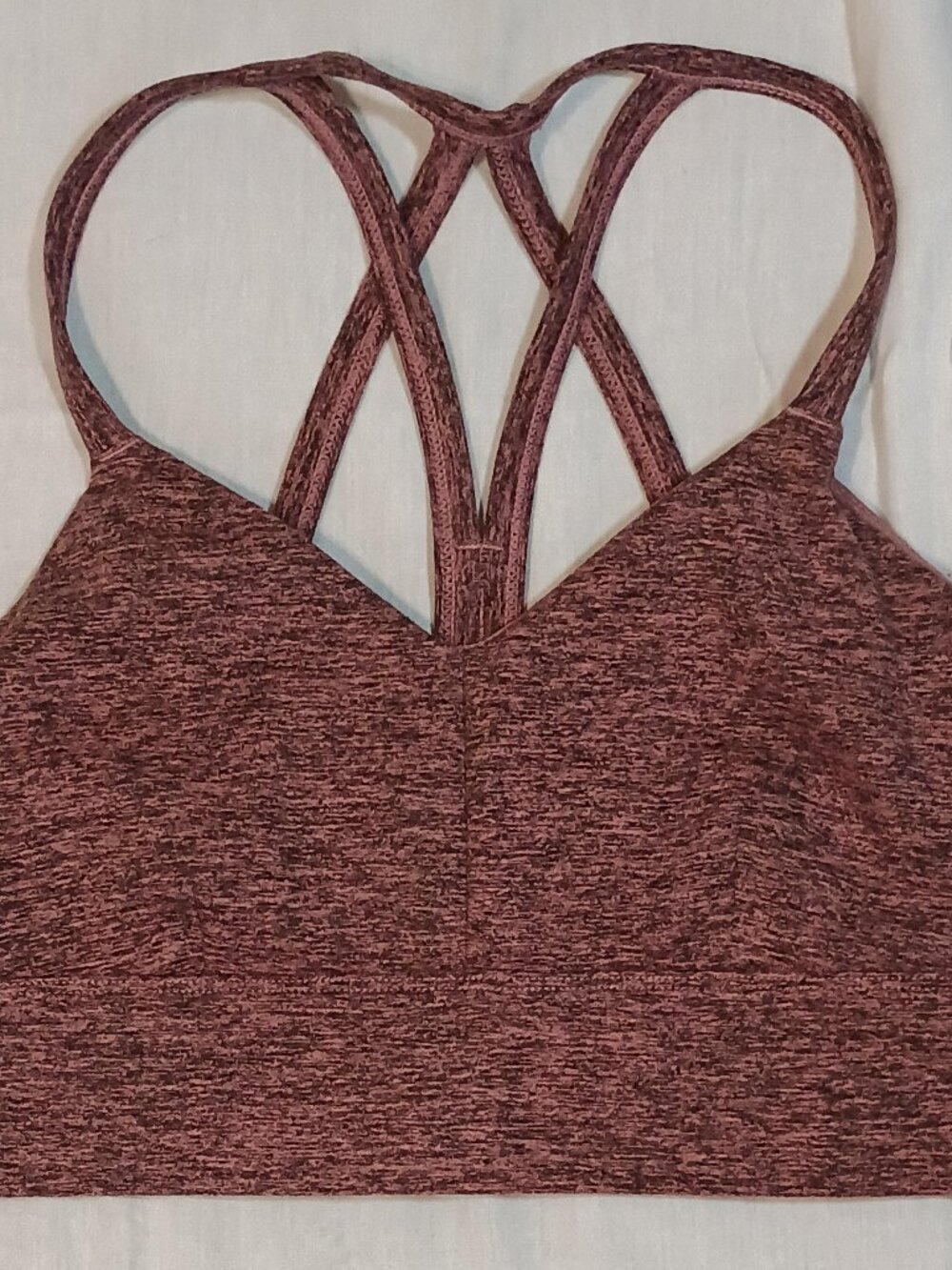 Joy Lab/Sports Bra/Womens S/Pink Heather Strappy Criss Cross Athleisure Yoga Act